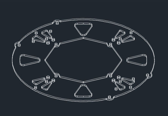 CNC Aluminium Parts Anodizing Aluminum Motor Mounts for Multicopter 2.0mm