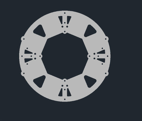 CNC Aluminium Parts Anodizing Aluminum Motor Mounts for Multicopter 2.0mm