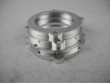 Silverwhite annodized CNC Aluminum Parts , Turning Machined Metal OEM service