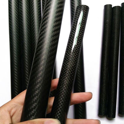 Roll Wrapped Carbon Fiber Tube 10x8x600mm 3K Twill Matte Finish