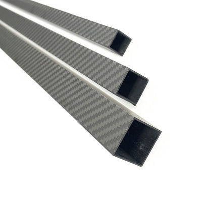 3K Full Carbon Fiber Square Tube High Strength Length 500mm OD 10mm 15mm 20mm 22mm 25mm 30mm