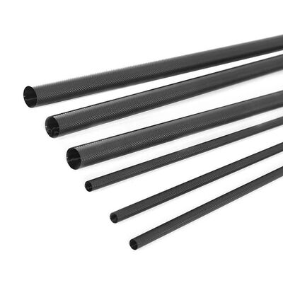 Round Carbon Fiber Tube 10x8x600MM, 10~50MM Available, 3K Roll Wrapped Twill Matte Finish
