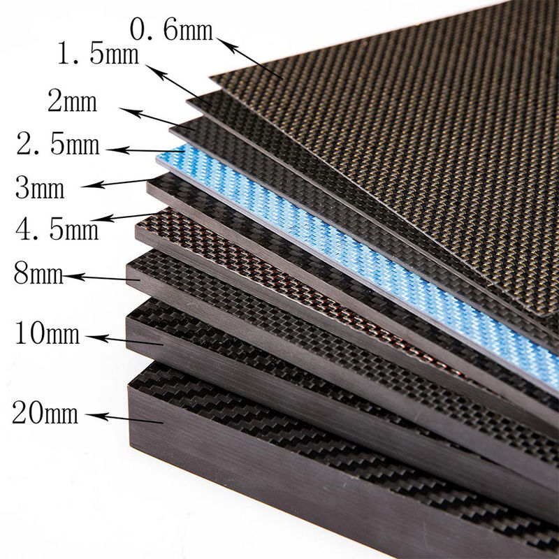 0.25-5mm Thick High Strength Carbon Board Lightweight Carbon Fiber Plate