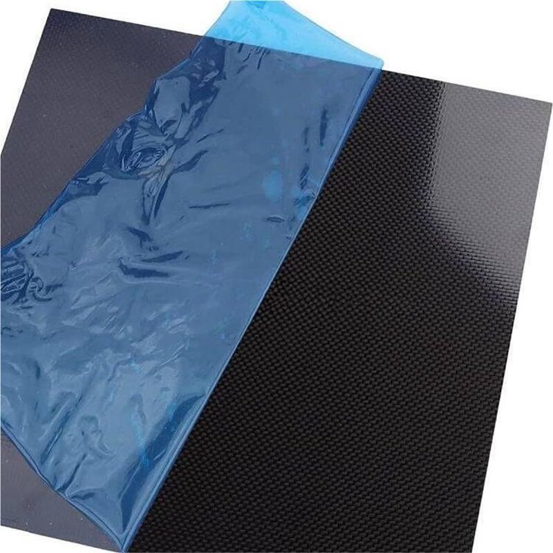 High Gloss Surface 3K Twill Weave Carbon Fiber Sheet 50x50 cm with 2mm Thickness